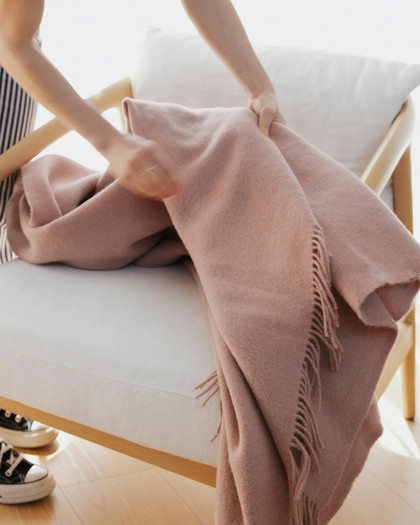 Weave Nevis Throw - 130x200cm, Rose