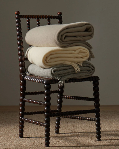 Weave Nevis Throw - 130x200cm, Limestone