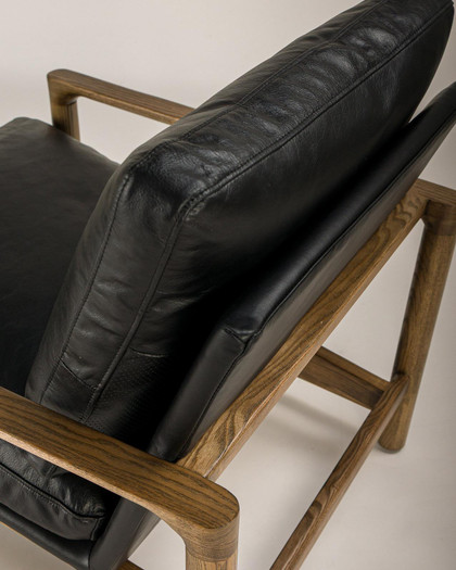 Cintesi Leather Sample - Raven Black 