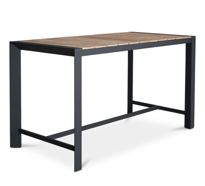 Karaka Outdoor Bar Leaner - 160X80Cm 105H, Charcoal
