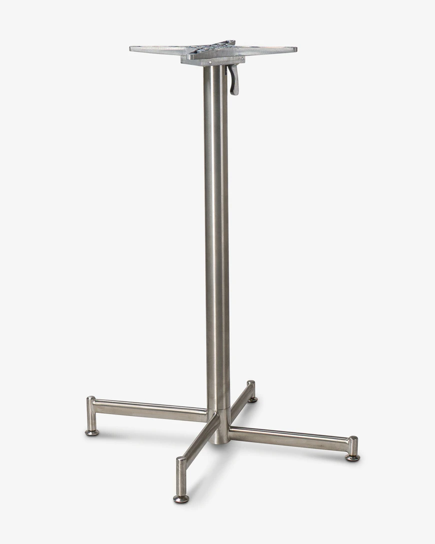 Lucca Folding Bar Leane Base - 75cm x 1050H, Stainless Steel