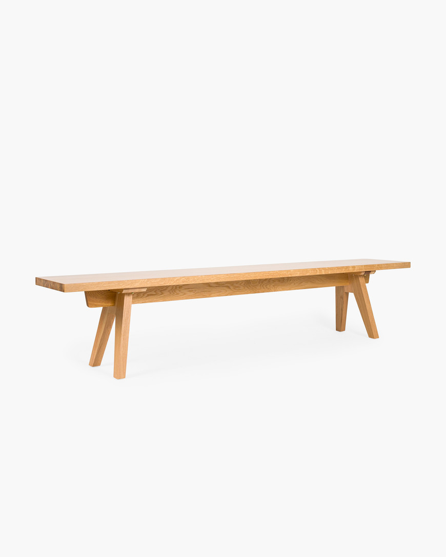 Stockholm Oak Bench - 220x38cm, Natural