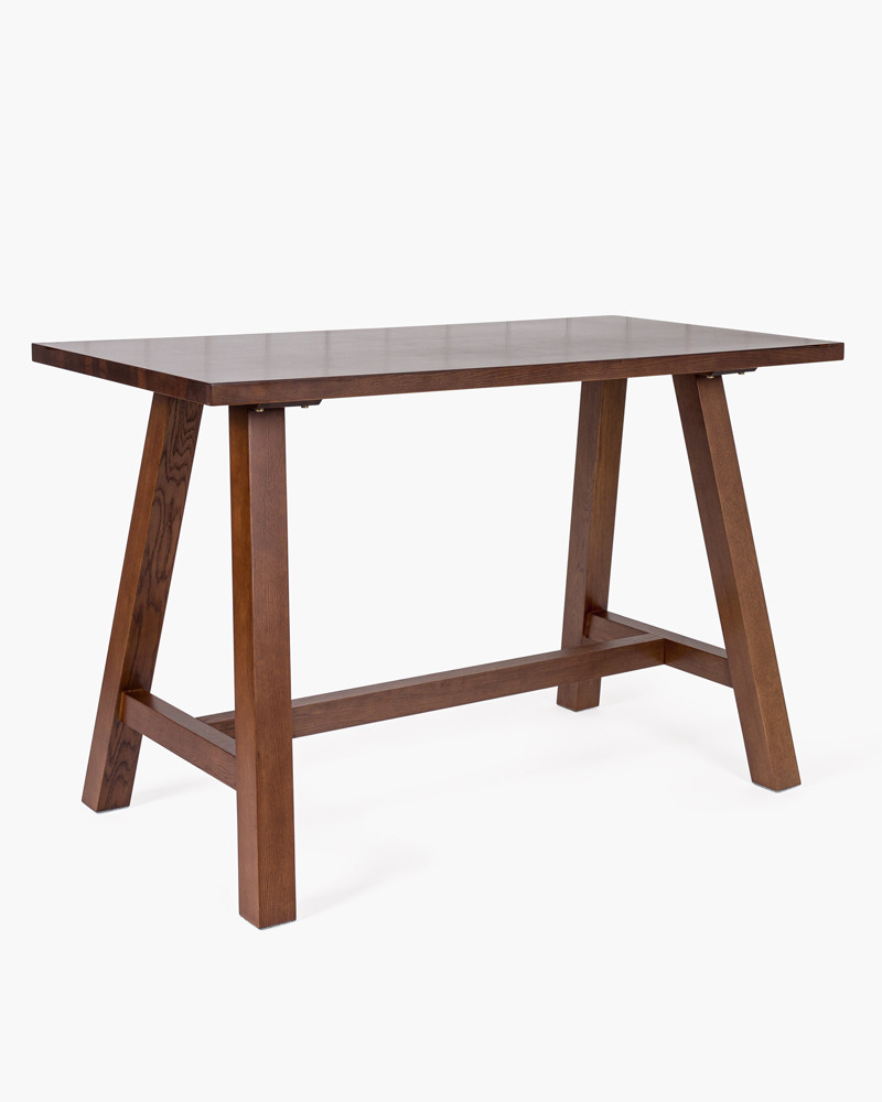 Idaho Oak Bar Leaner - 140X70Cm 90H, Dark Oak