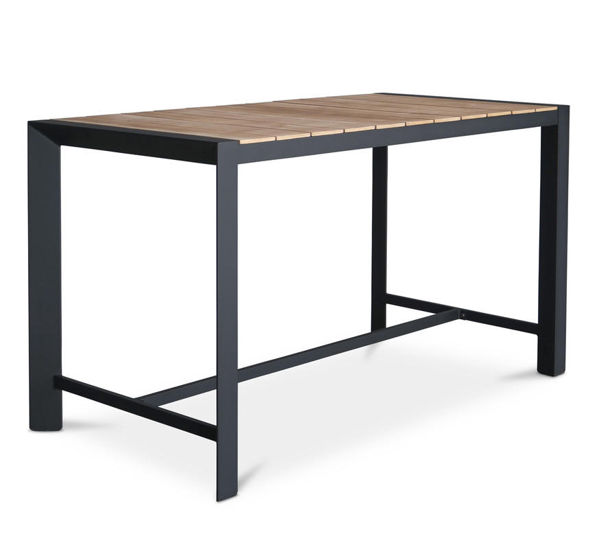 Karaka Outdoor Bar Leaner - 160X80Cm 90H, Charcoal
