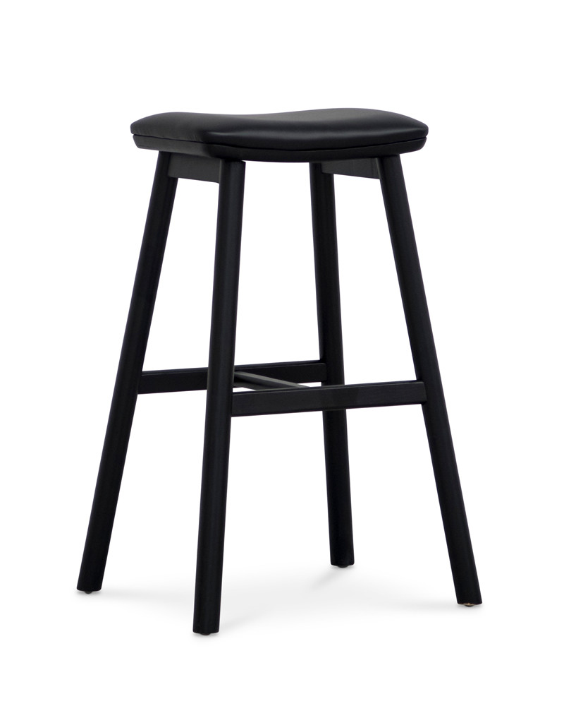 Archie Bar Stool - Black, 75Cm