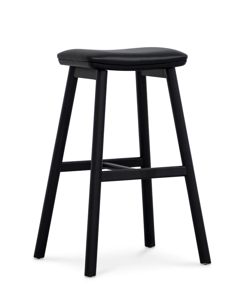 Archie Bar Stool - Black, 75Cm