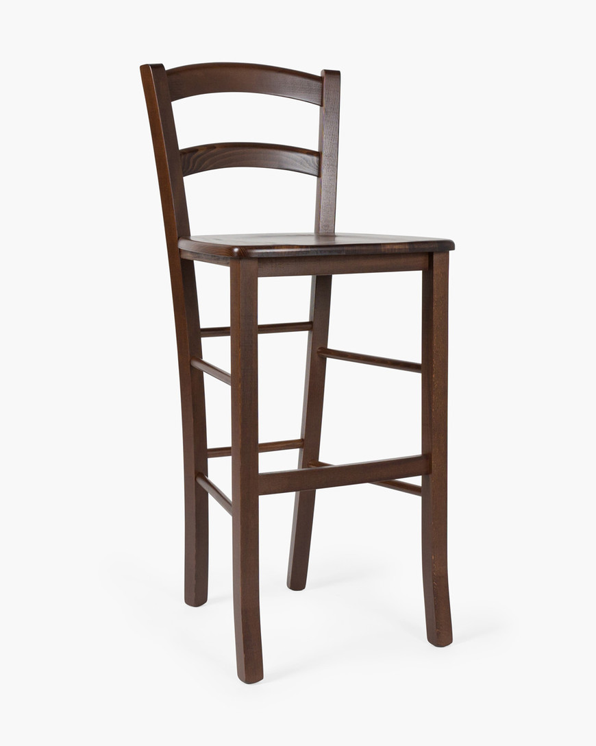 Como Bar Stool - Walnut,  Timber Seat 72Cm