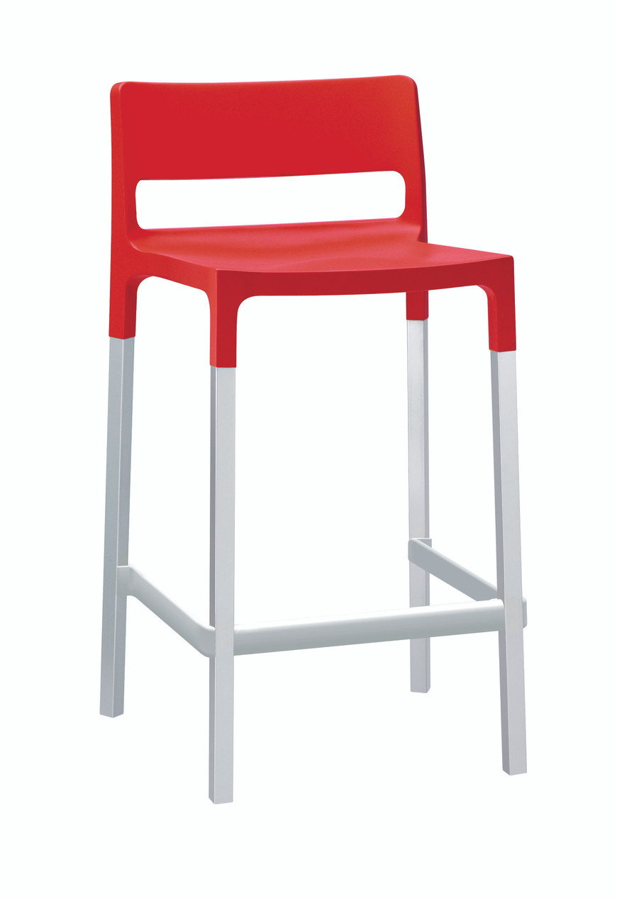 Divo Bar Stool - Red, 65Cm