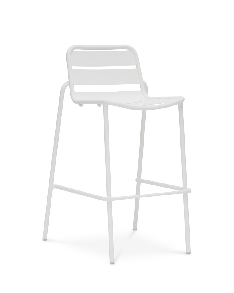 Frankie Bar Stool - White, 75Cm