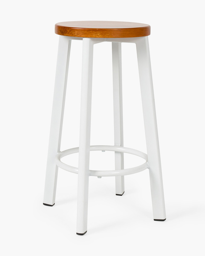 Max Outdoor Bar Stool - White, 65Cm