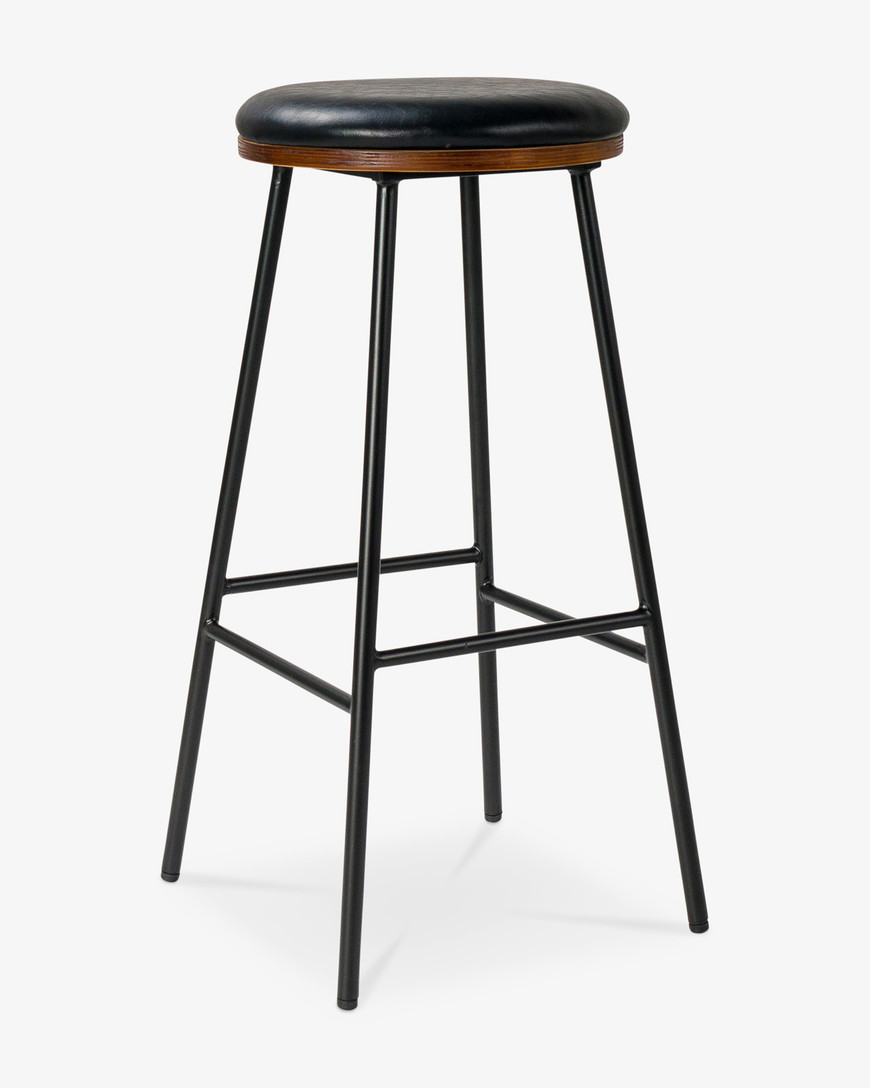 Samuel Bar Stool - Black, 76Cm