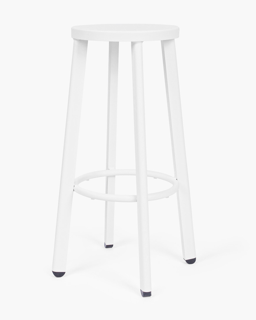 Soda Aluminium Bar Stool - White, 75Cm