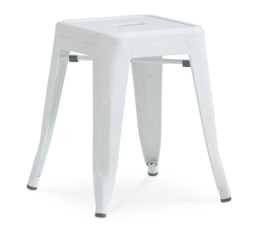 Tolix Replica Bar Stool - White, 45Cm