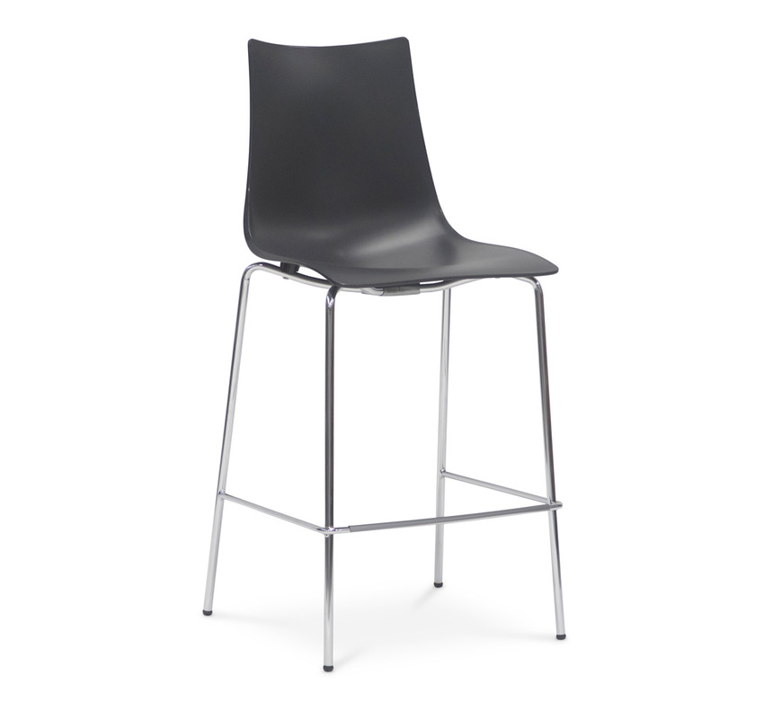 Zebra Bar Stool - Anthracite, 65Cm