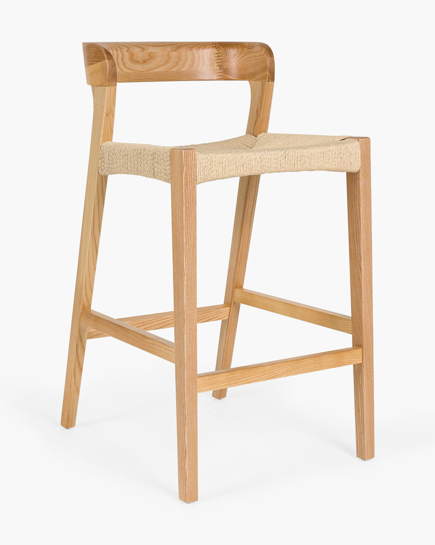 Grace Bar Stool - Natural, Natural Rope Seat, 65cm