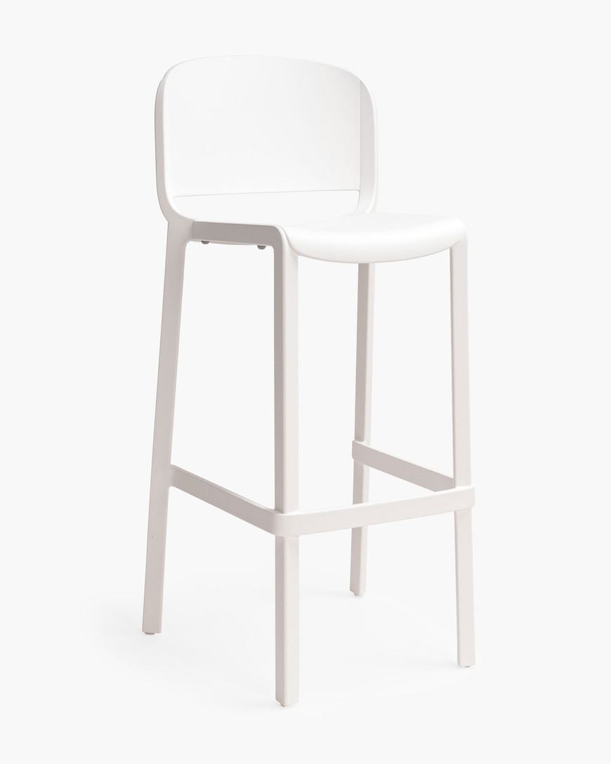 Dome 263 Bar Stool - White, 76.5Cm