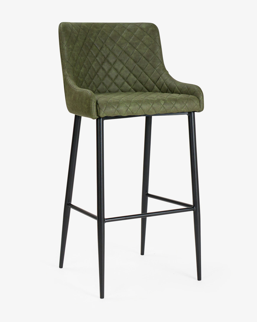 Brian Bar Stool - Forest Green, 75Cm