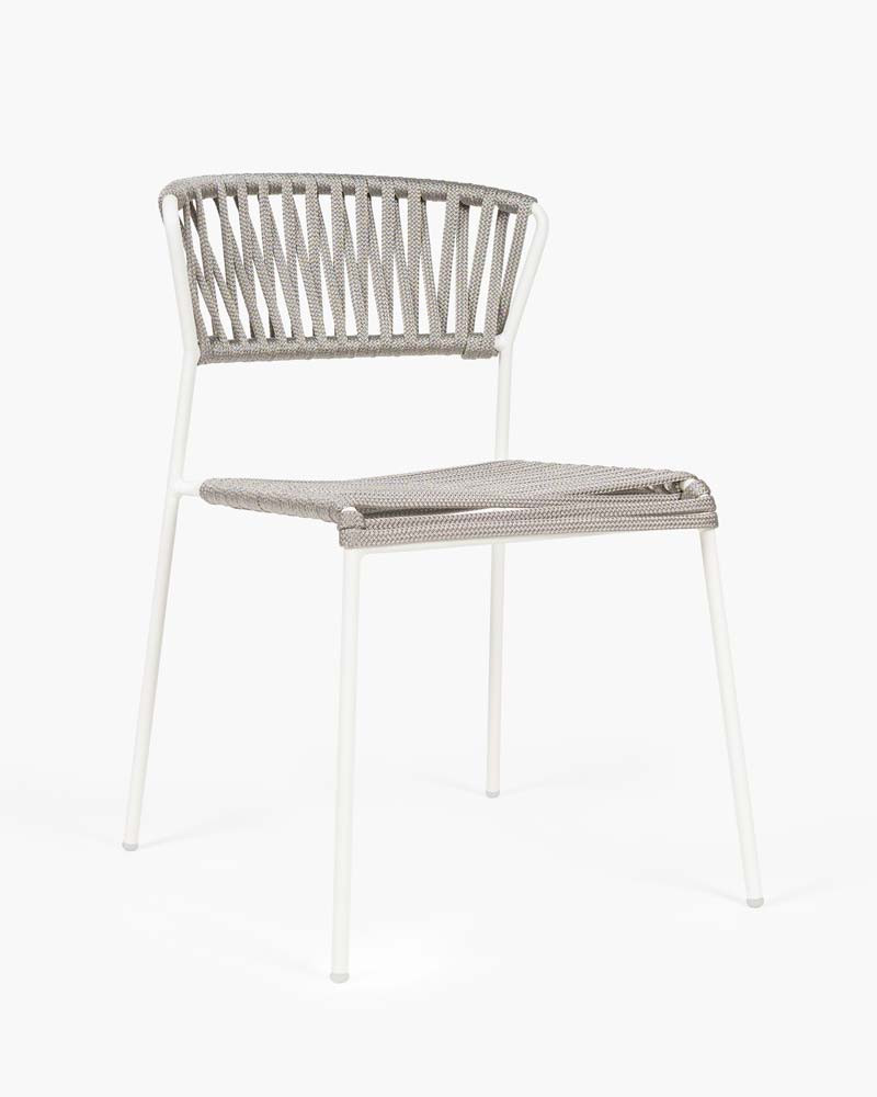 Lisa Filo Chair - Linen With Silver Nautica Rope
