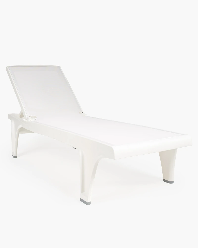 Tahiti Sun Lounger - Linen Frame + Linen Fabric