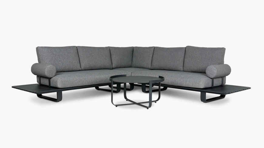 Vermont Lounge Outdoor Setting Aluminium - Charcoal