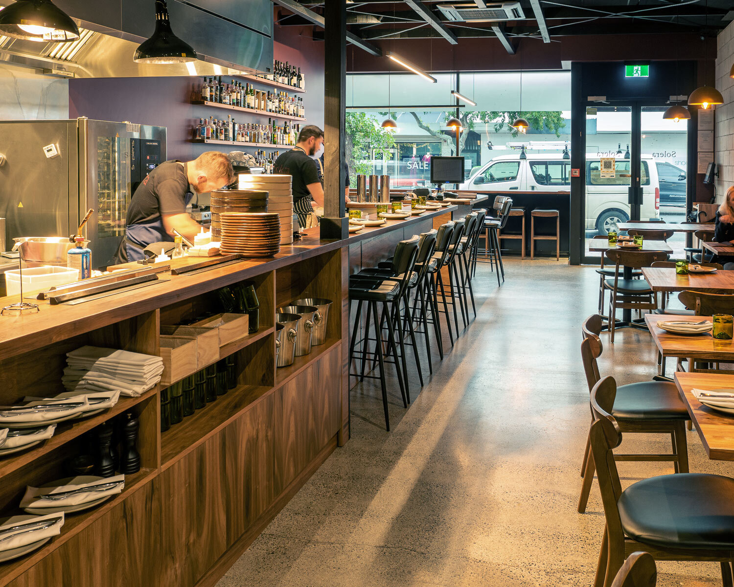 Walter bar stools chefs pass