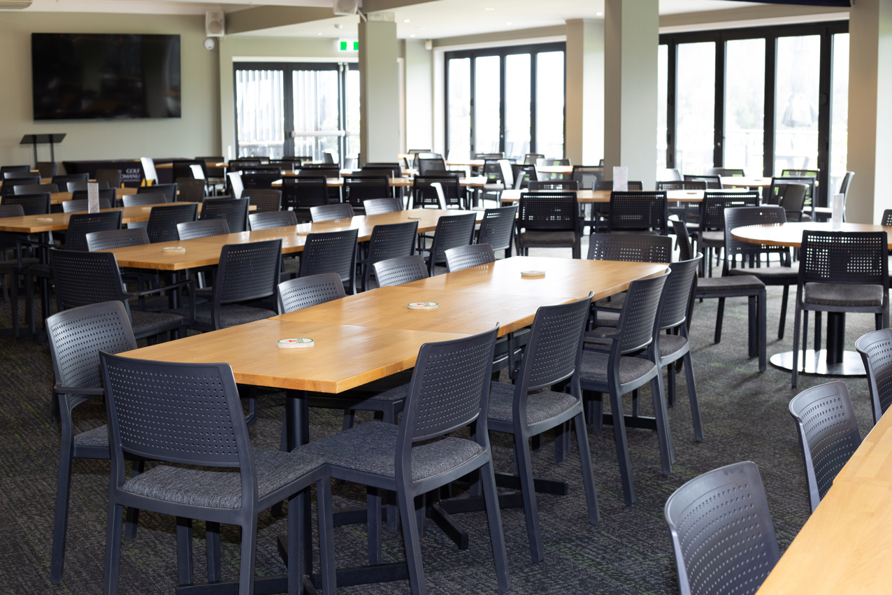 Omanu Golf Club conference room emi chairs and solid oak table tops