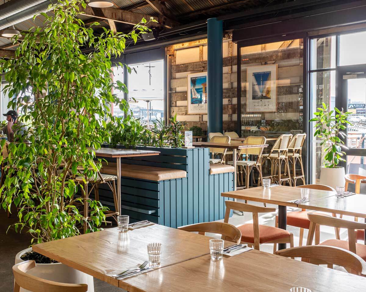 Interior fit out of Wynyard Pavillion featuring cintesi Chloe stools