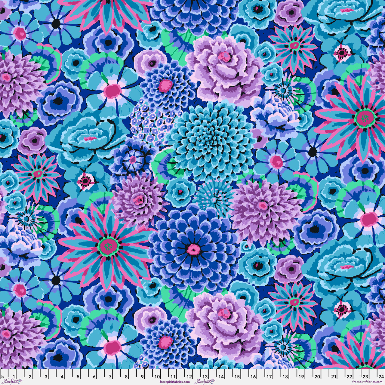 FreeSpirit Fabrics | Enchanted - Blue | Kaffe Fassett Collective