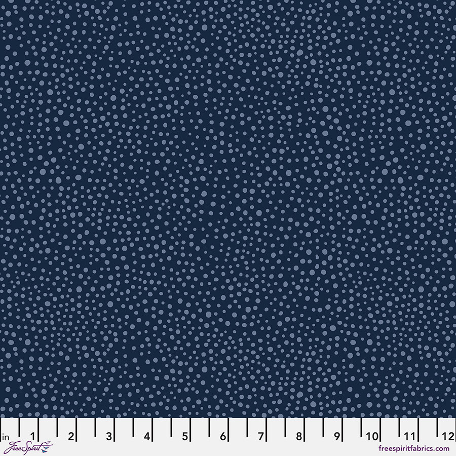 FreeSpirit Fabrics | Seaweed Dot - Navy| Kelmscott|The Original