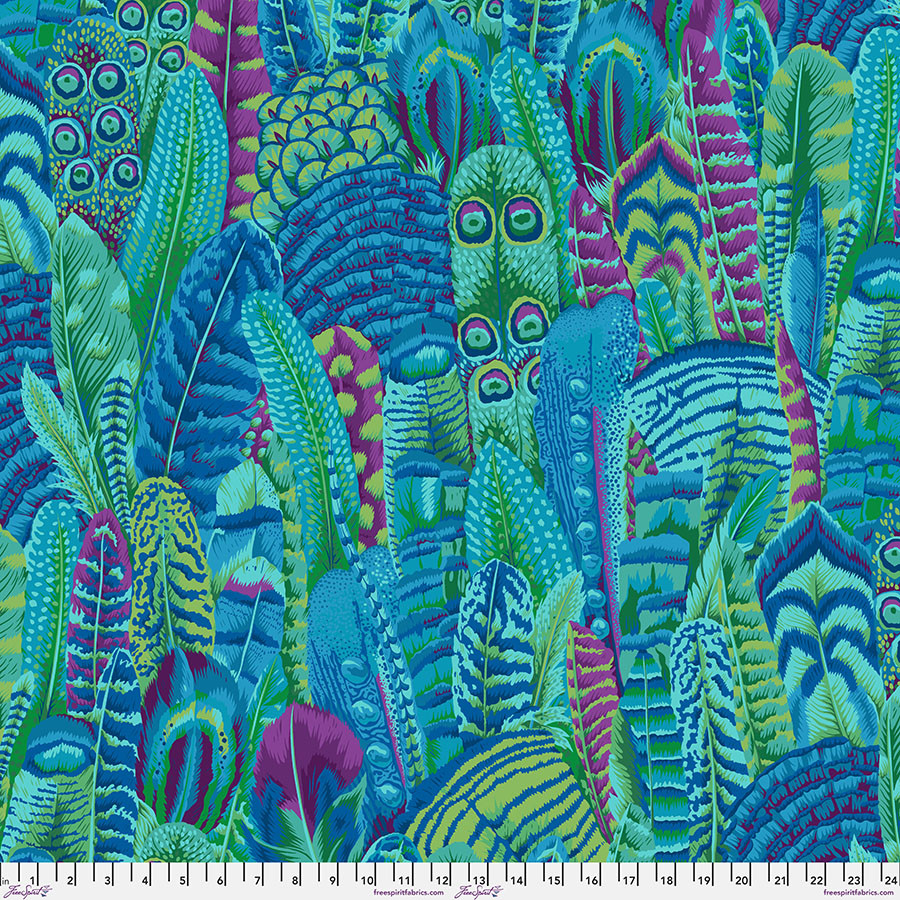 FreeSpirit Fabrics | Feathers - Green| Kaffe Fassett Collective
