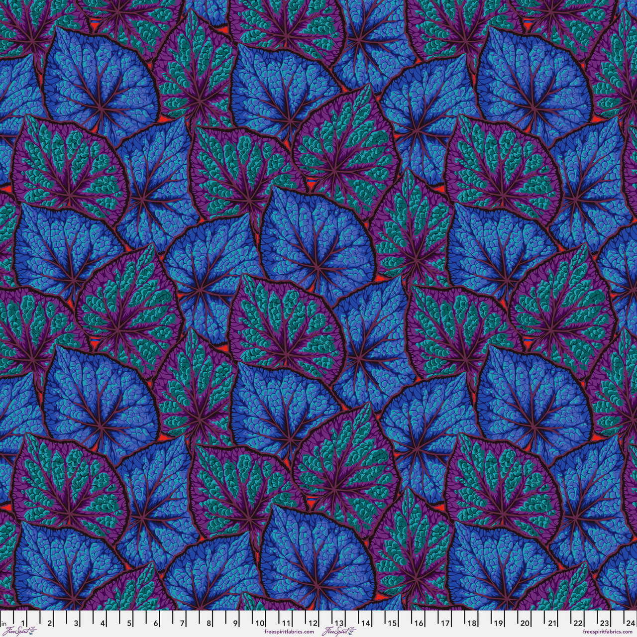 FreeSpirit Fabrics | Begonia - Cobalt| Kaffe Fassett Collective