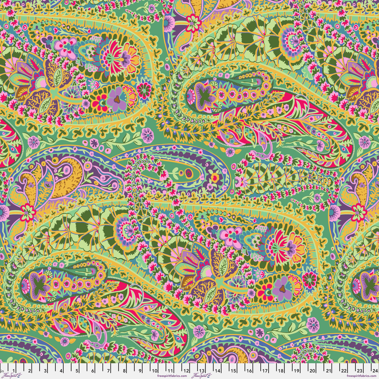 FreeSpirit Fabrics | Paisley Jungle - Green| Kaffe Fassett
