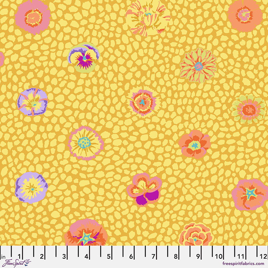 FreeSpirit Fabrics | Guinea Flower - Gold| Kaffe Fassett
