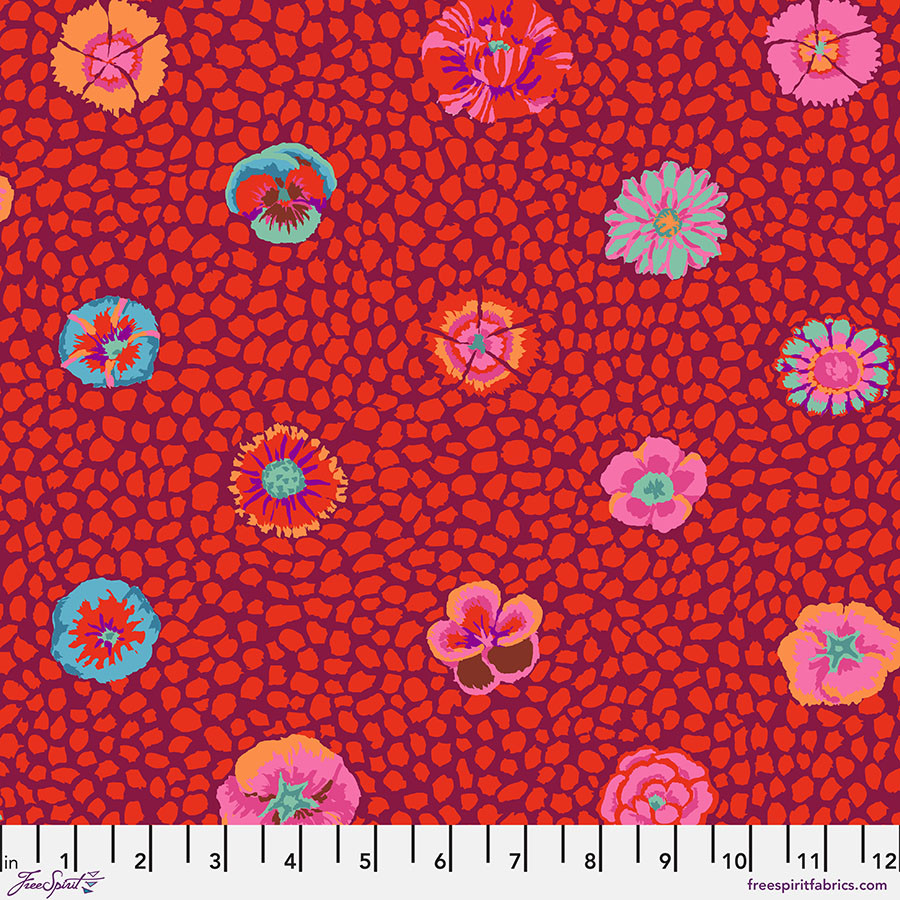 FreeSpirit Fabrics | Guinea Flower - Red| Kaffe Fassett Collective