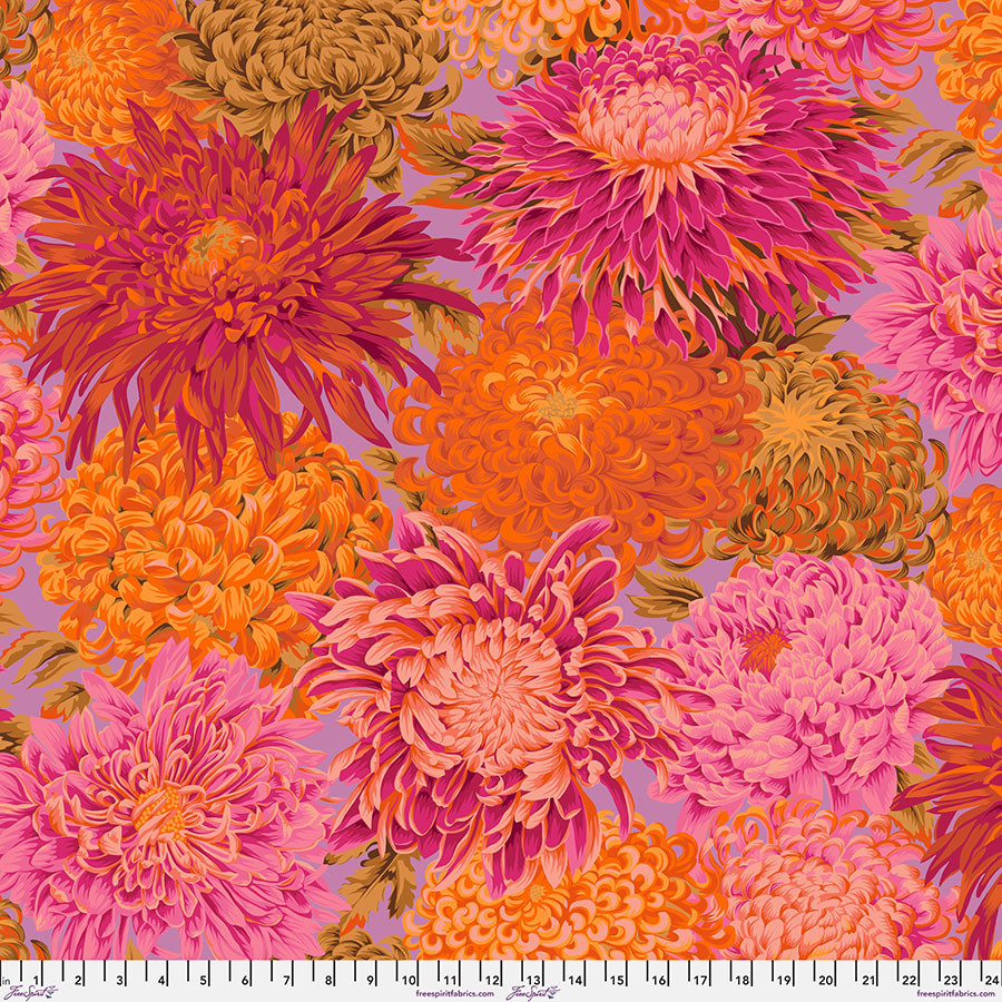 花 cocomill FreeSpirit Fabrics | Japanese Chrysanthemum - Pink| Kaffe