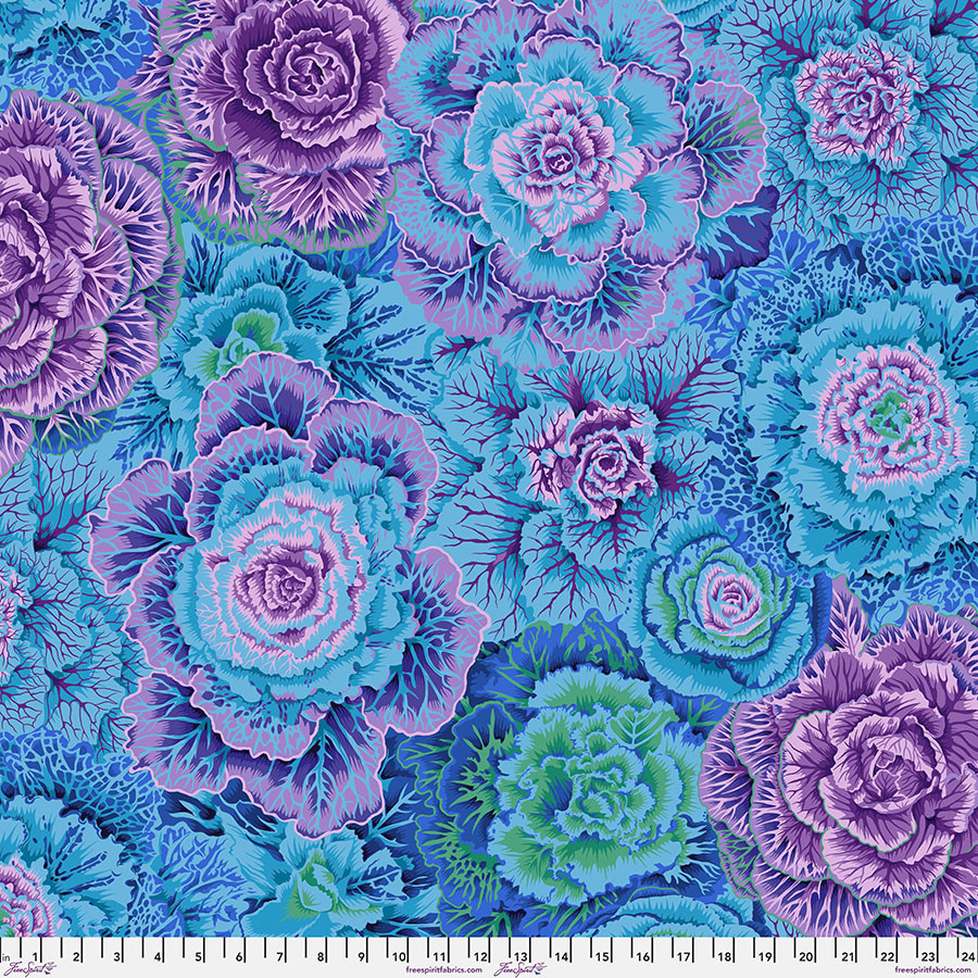 FreeSpirit Fabrics | Brassica - Blue| Kaffe Fassett Collective