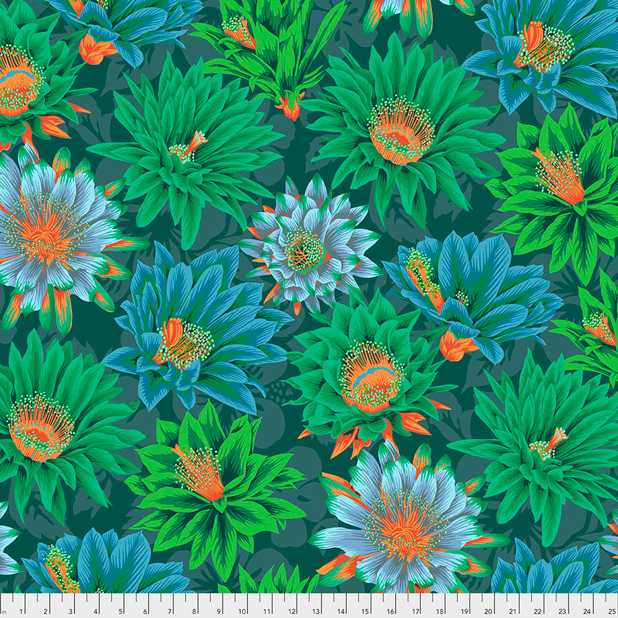 FreeSpirit Fabrics | Cactus Flower - Green | Kaffe Fassett