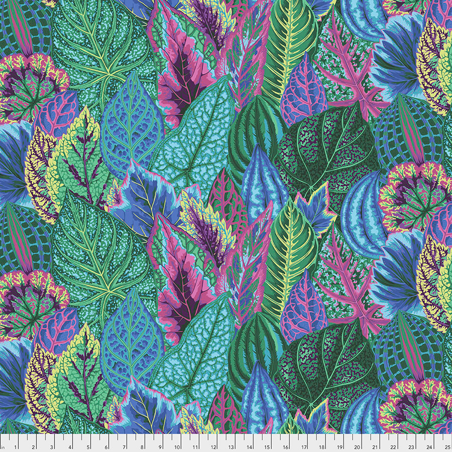 FreeSpirit Fabrics | Coleus - Turquoise | Kaffe Fassett Collective
