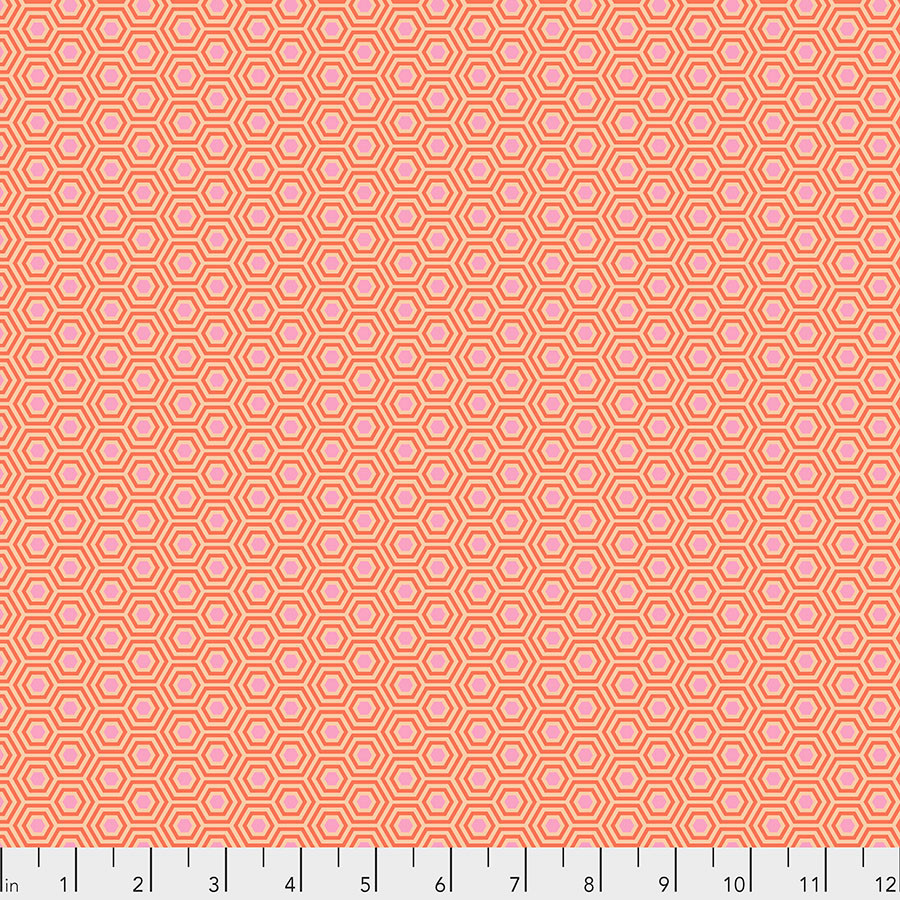 FreeSpirit Fabrics | Hexy - Peach Blossom | Tula Pink