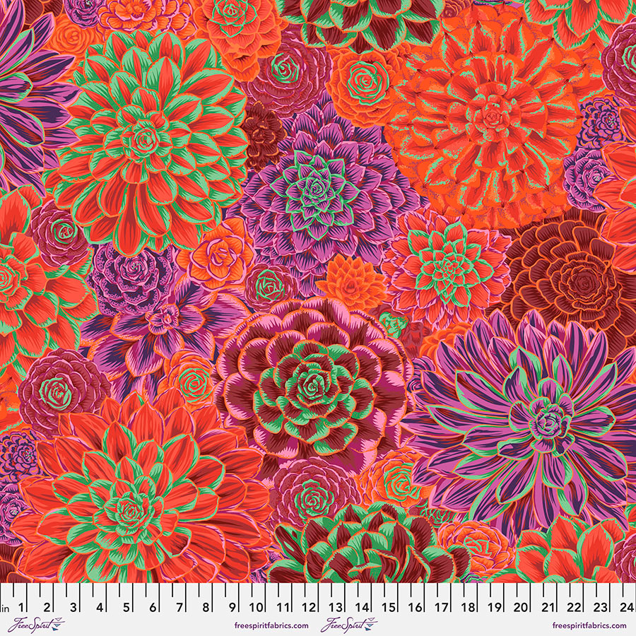 August 2022 | House Leeks - Red | Kaffe Fassett Collective
