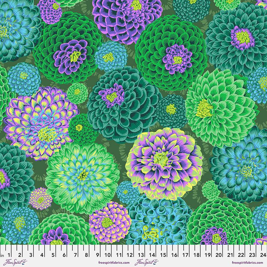 August 2022 | Flora - Green | Kaffe Fassett Collective