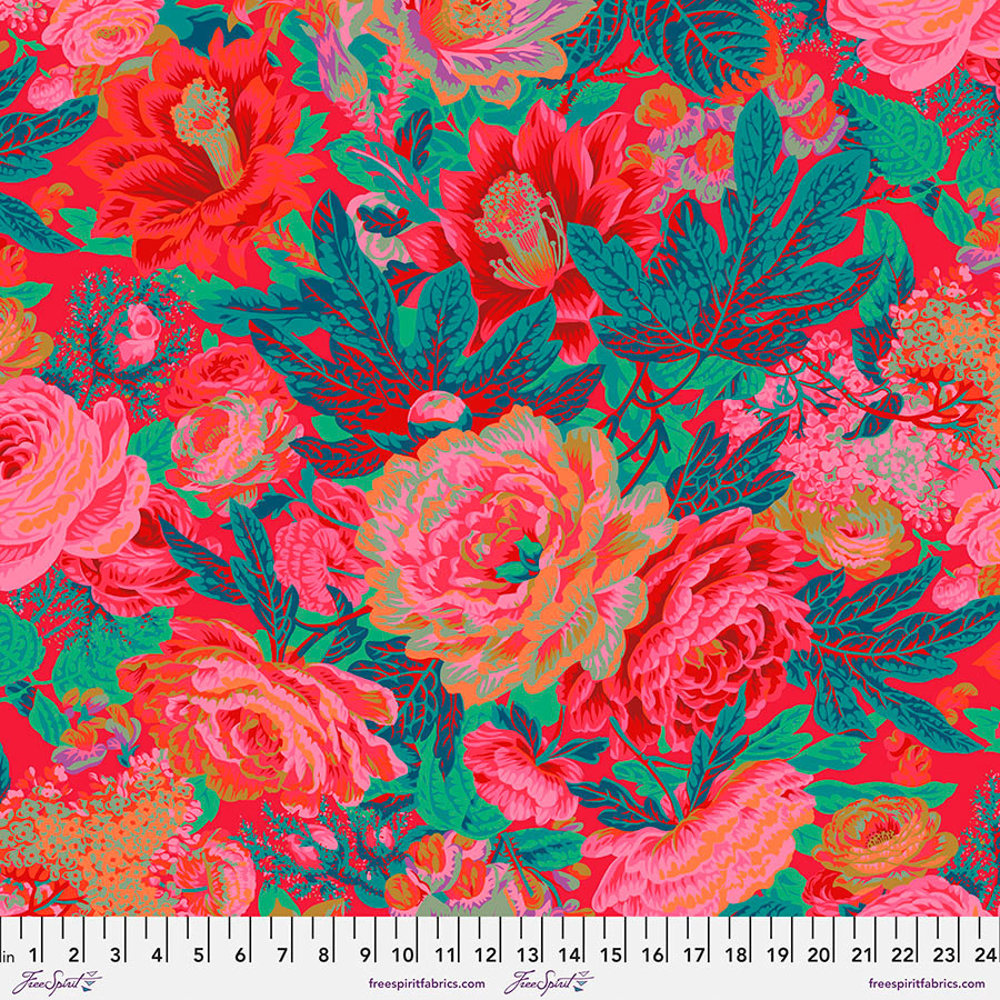 February 2023 | Floral Burst - Red | Kaffe Fassett Collective