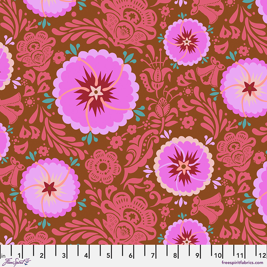 Love Always, AM Fortune Toffee Anna Maria FreeSpirit Fabrics