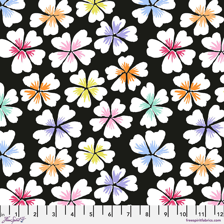 Kaffe Fassett Collective February 2024 | Petals - Black | Kaffe