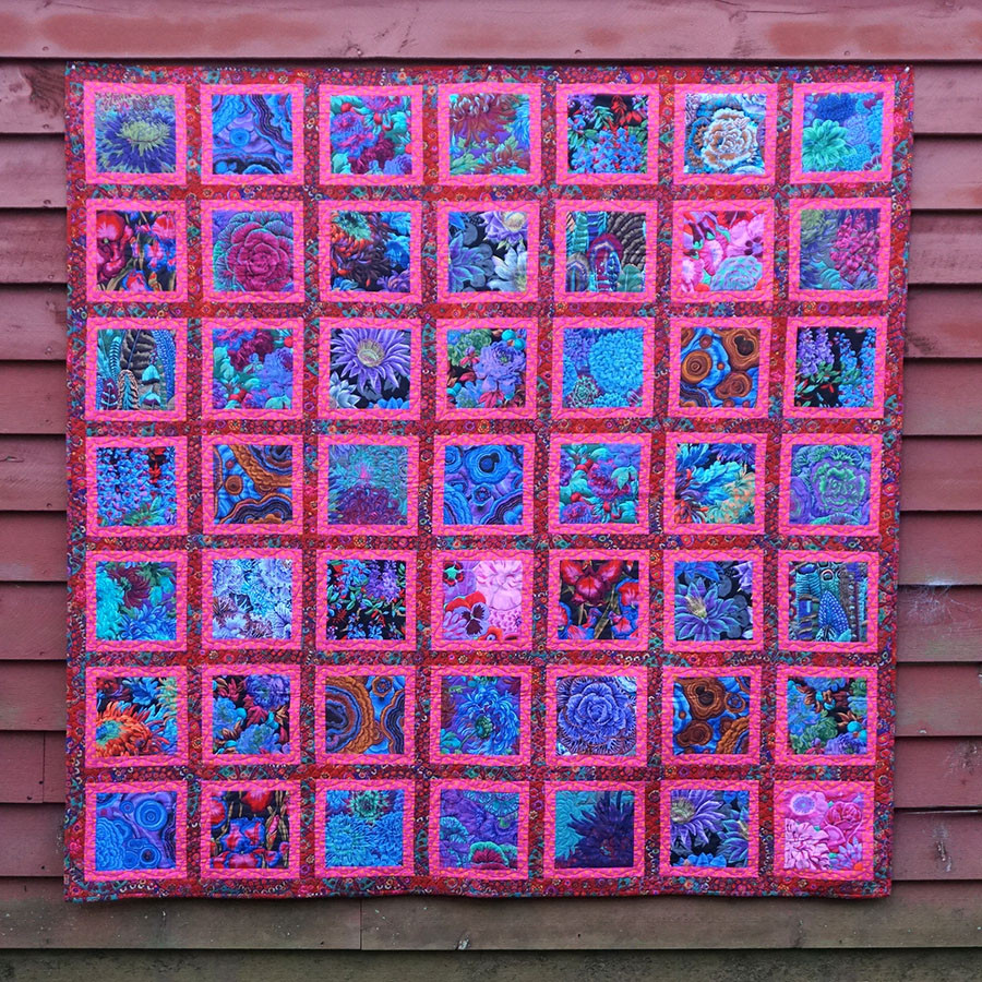 Kaffe Fassett Collective Jewel Frame Quilt Red FreeSpirit Fabrics
