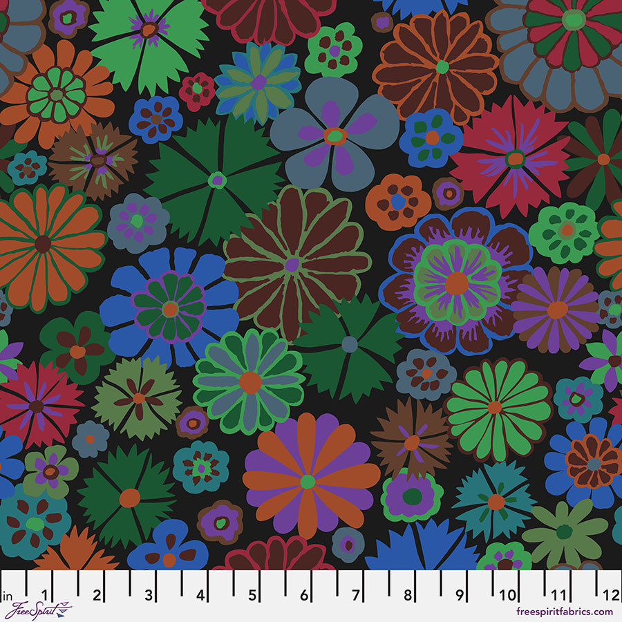 Noir fleurir / DEFLOWER 限定配布版 August 2024 | Folk Flower - Dark | Kaffe Fassett Collective