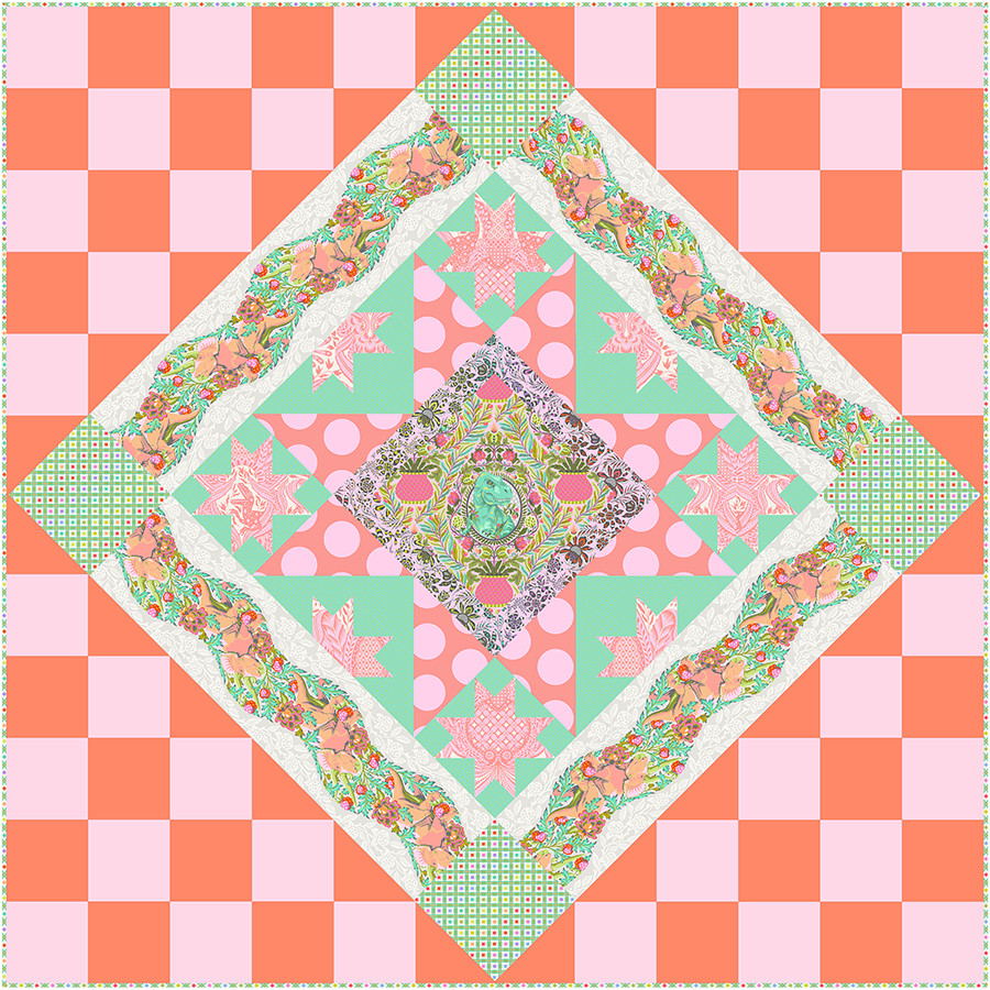 Tula Pink - Aster Persimmon Quilt - FreeSpirit Fabrics