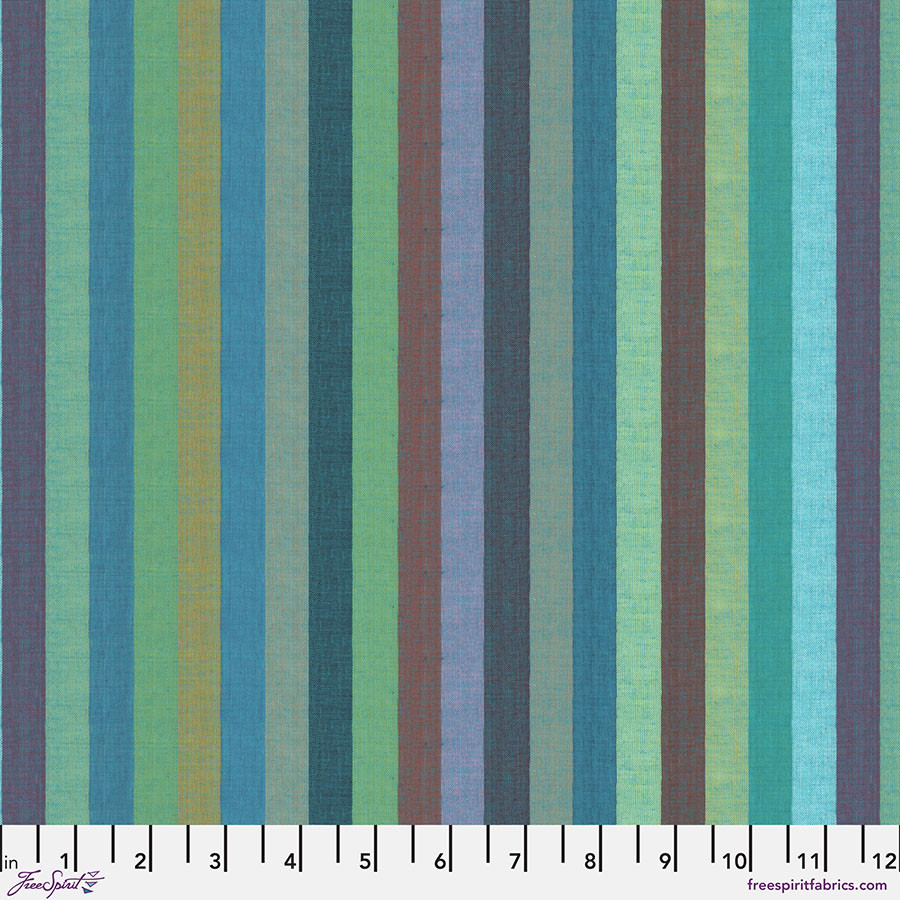 Broad Stripe - Azure || Woven Stripes - FreeSpirit Fabrics