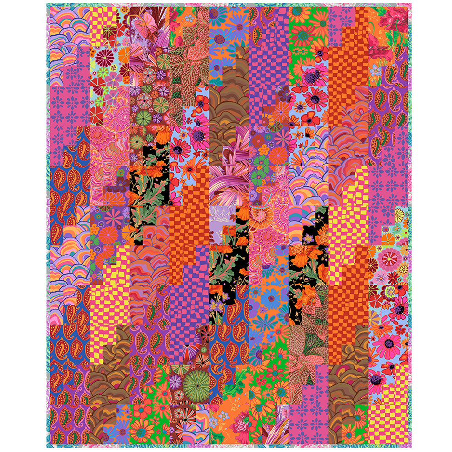 Kaffe Fassett Collective - Stepping Up Quilt - Hot - FreeSpirit
