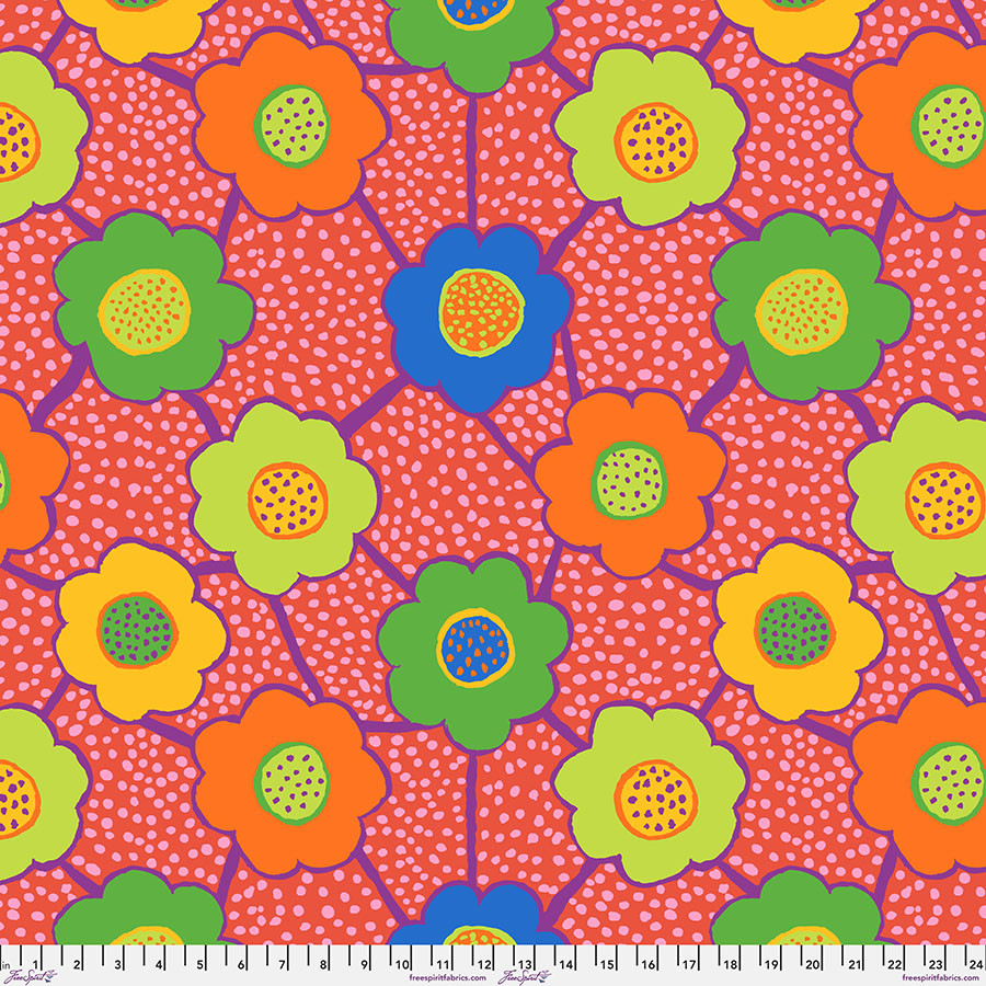 カラフルな花柄いろいろOPPテープ26個セット Floral Connections - Red || August 2025 - FreeSpirit Fabrics